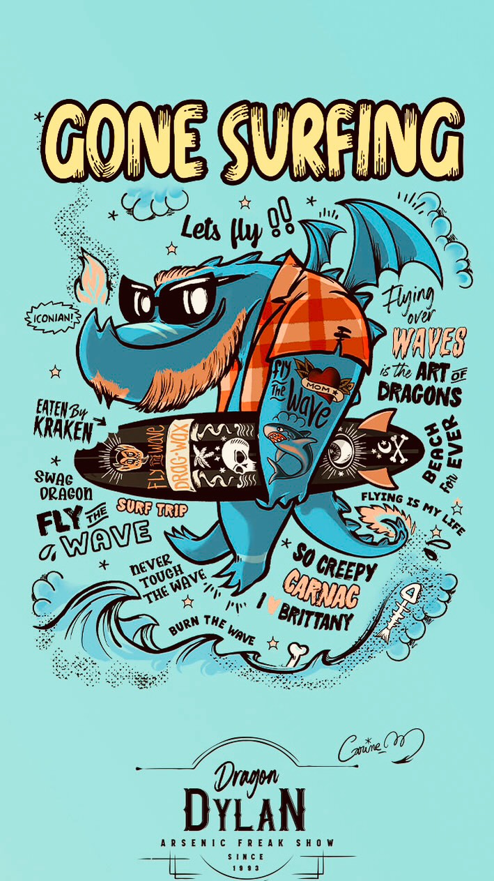 🏄 GONE SURFING!

Le savais-tu ? Voler au-dessus des vagues, c’est tout l’art des dragons ! 

Dylan, dragon bleu azur à l’accent du Sud ne touche jamais l’eau. Normal, nous diras-tu, les dragons préfèrent le feu à l’eau, n’est-ce pas ?! Avec nonchalance, notre dragon flotte dans l’air juste au-dessus des eaux, et t’invite à limiter dans un surf trip aérien. Alors, quitte toutes tes activités et file surfer à ses côtés !

✦ 𝐄𝐱𝐜𝐥𝐮𝐬𝐢𝐟 : ce nouvel ex-libris « GONE SURFING!» est à adopter en ce moment à prix nouveauté abominable sur notre ULULE ABONNEMENT — Ton soutien est précieux pour guider nos créations 100% indépendantes et inclassables. Un monstrueux merci !!

💌 ✦—> Lien en bio

Pour la petite histoire : Ce sympathique dragon surfeur est dessiné par Carine-M et fera parti du 4è Conte de Travers de @spooky_les_contes_de_travers … Alors, patience et en attendant décore ta crypte avec son print — et n’oublie pas de t’abonner toujours sur Ulule pour être notifié du lancement du financement de l’ouvrage.
 
☽ Surf, dragon et magie à toi !!

𝖁𝖔𝖘 𝖘𝖊𝖗𝖛𝖎𝖙𝖊𝖚𝖗𝖘 𝖉𝖚 𝕭𝖎𝖟𝖆𝖗𝖗𝖊
Carine-M & Élian, les créateurs de ce nouveau méfait illustré sans IA 🧠+🧠 ✨

À très vite et plein de bonnes ondes, car le fantastique n’attend pas💫

#arsenicetbouledegomme #carinem #ululeabonnement #dragon #surf #artoninstagram #artistefrancais #createbyhumanforhuman
